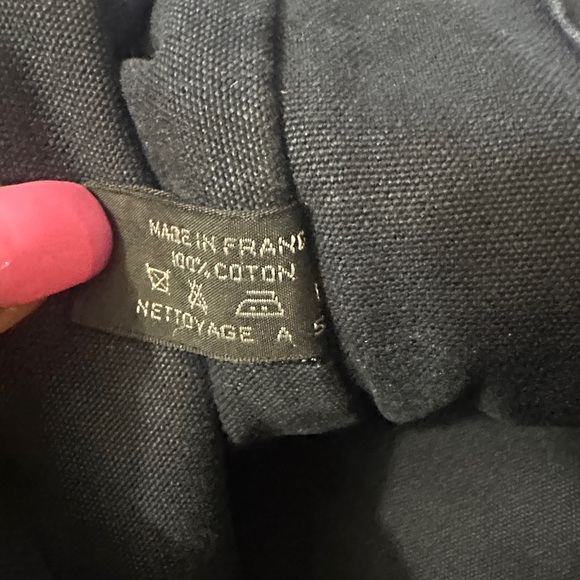 Hermes Blue Tote with Brown Stripes - Picture 4 of 12